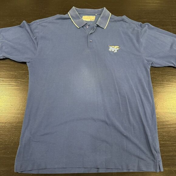 Cutter & Buck Solid Blue Polo MTSU Middle Tennessee Blue Raiders Men's XL Drytec - Picture 1 of 6